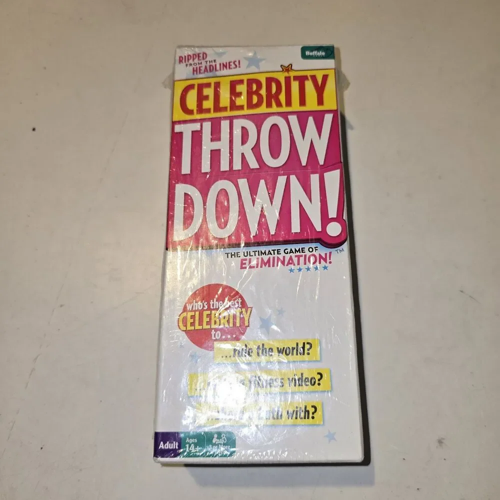 Celebrity Throw Down Board Game From Buffalo New Sealed